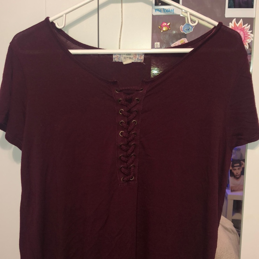 Very cute Marroon Tie shirt!!
